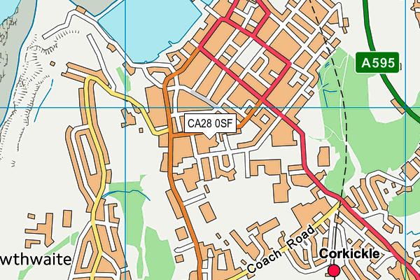CA28 0SF map - OS VectorMap District (Ordnance Survey)