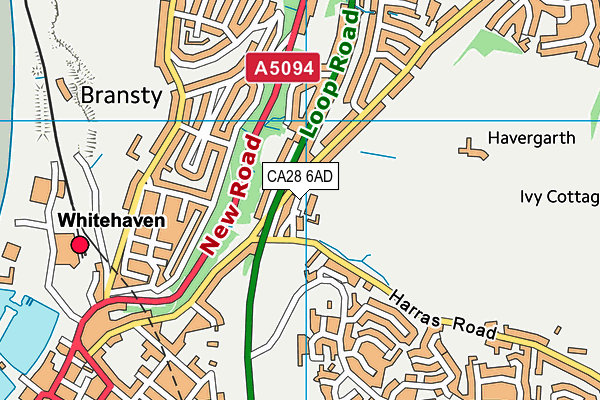 CA28 6AD map - OS VectorMap District (Ordnance Survey)