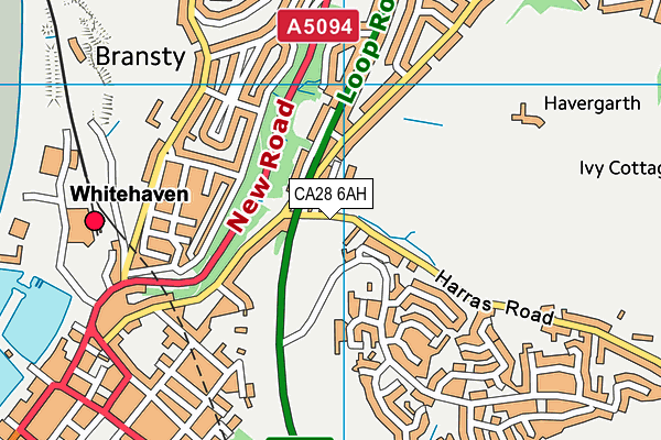 CA28 6AH map - OS VectorMap District (Ordnance Survey)