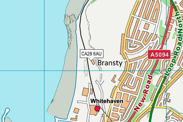 CA28 6AU map - OS VectorMap District (Ordnance Survey)