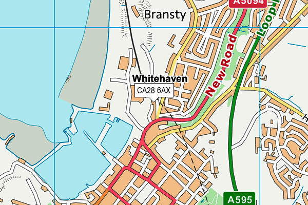 CA28 6AX map - OS VectorMap District (Ordnance Survey)