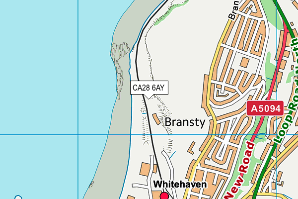 CA28 6AY map - OS VectorMap District (Ordnance Survey)