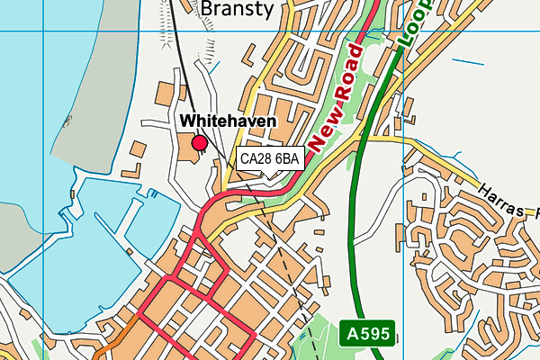 CA28 6BA map - OS VectorMap District (Ordnance Survey)