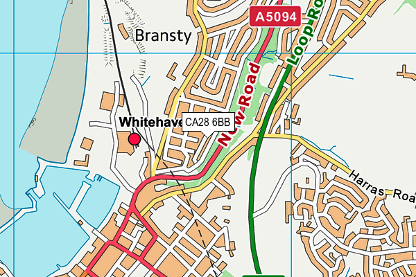 CA28 6BB map - OS VectorMap District (Ordnance Survey)