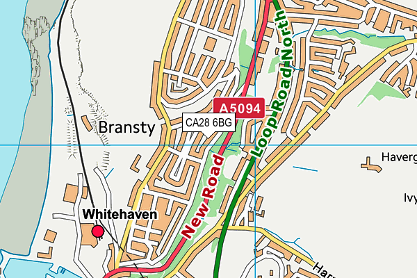 CA28 6BG map - OS VectorMap District (Ordnance Survey)