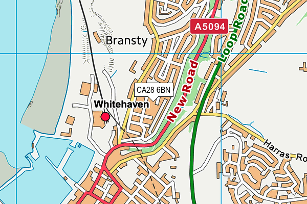 CA28 6BN map - OS VectorMap District (Ordnance Survey)