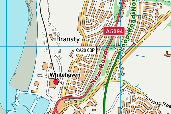 CA28 6BP map - OS VectorMap District (Ordnance Survey)