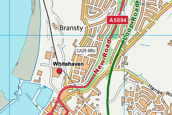 CA28 6BU map - OS VectorMap District (Ordnance Survey)