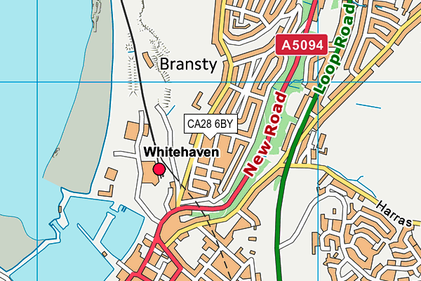 CA28 6BY map - OS VectorMap District (Ordnance Survey)