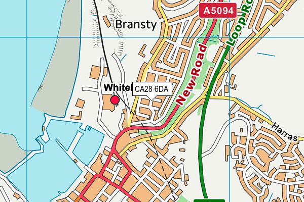 CA28 6DA map - OS VectorMap District (Ordnance Survey)