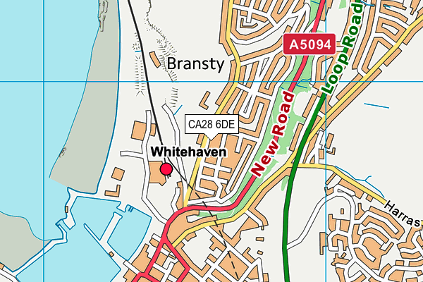 CA28 6DE map - OS VectorMap District (Ordnance Survey)