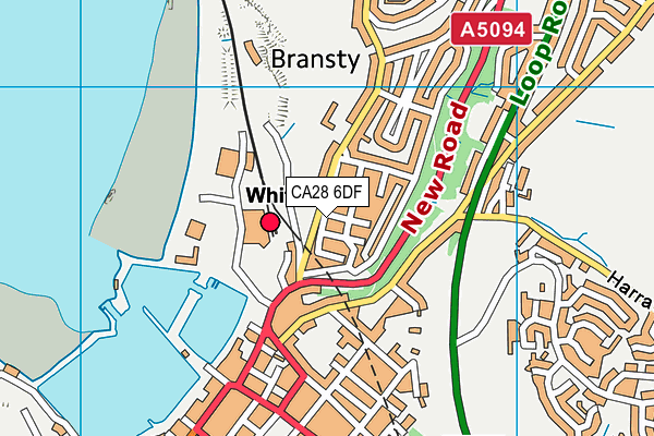 CA28 6DF map - OS VectorMap District (Ordnance Survey)