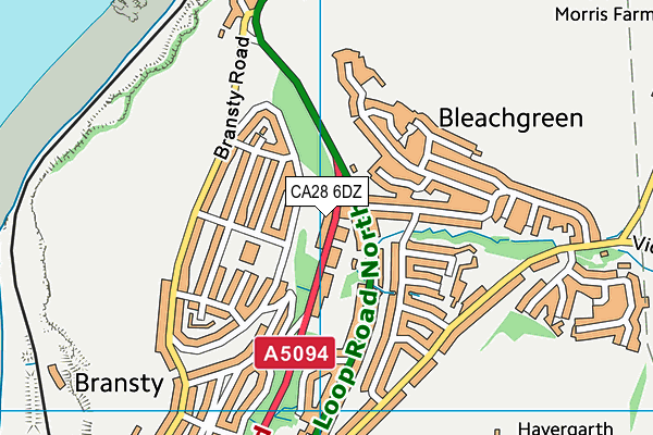 CA28 6DZ map - OS VectorMap District (Ordnance Survey)