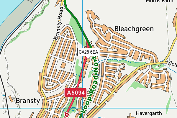 CA28 6EA map - OS VectorMap District (Ordnance Survey)