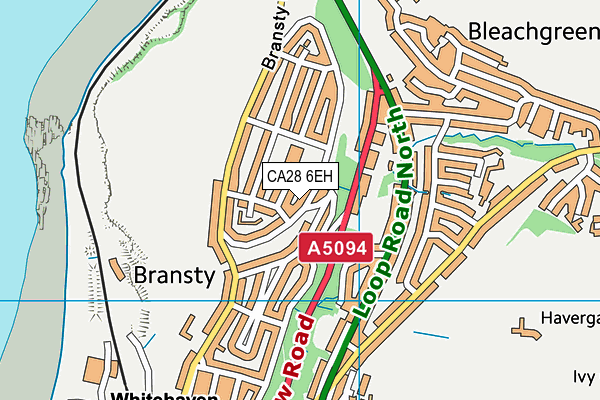 CA28 6EH map - OS VectorMap District (Ordnance Survey)