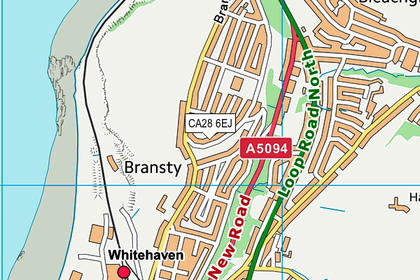 CA28 6EJ map - OS VectorMap District (Ordnance Survey)