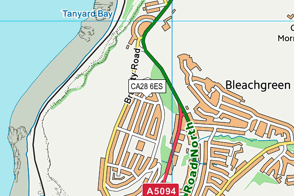 CA28 6ES map - OS VectorMap District (Ordnance Survey)