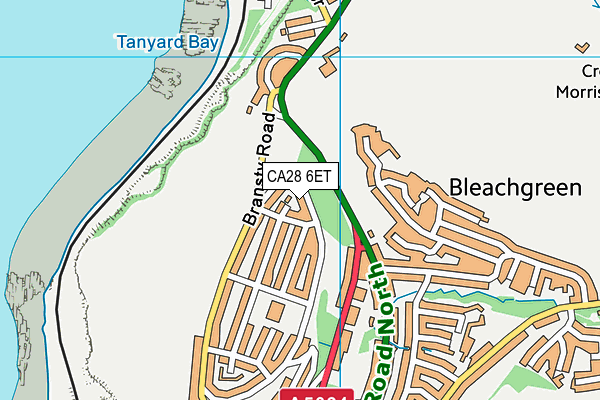 CA28 6ET map - OS VectorMap District (Ordnance Survey)