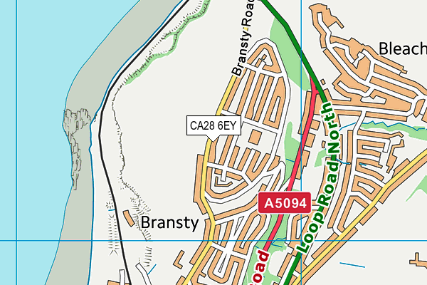 CA28 6EY map - OS VectorMap District (Ordnance Survey)