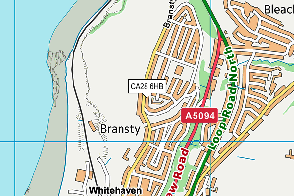 CA28 6HB map - OS VectorMap District (Ordnance Survey)