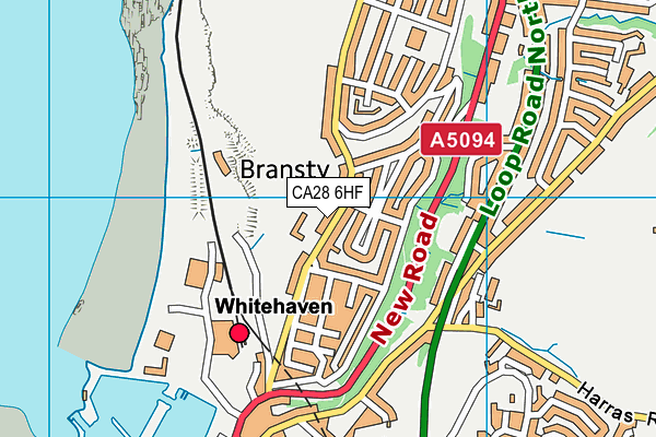 CA28 6HF map - OS VectorMap District (Ordnance Survey)