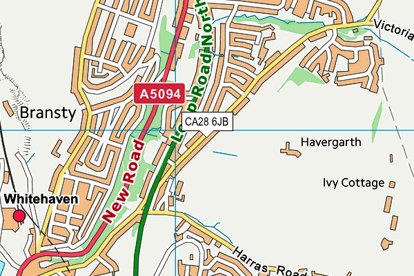 CA28 6JB map - OS VectorMap District (Ordnance Survey)