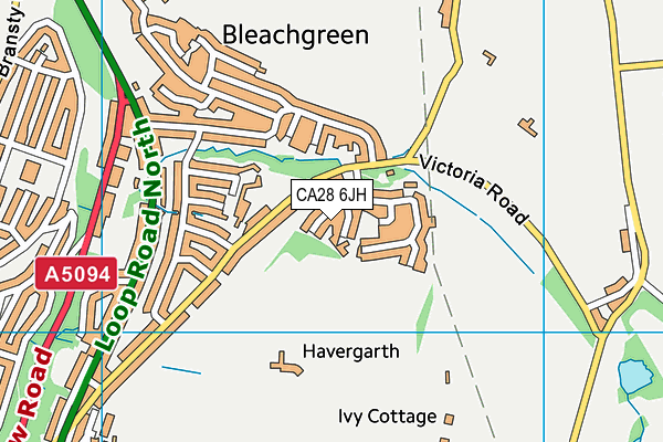 CA28 6JH map - OS VectorMap District (Ordnance Survey)
