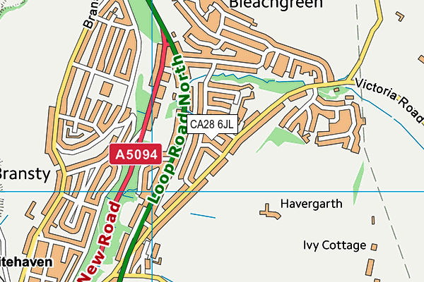 CA28 6JL map - OS VectorMap District (Ordnance Survey)