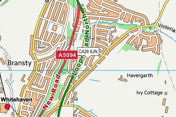 CA28 6JN map - OS VectorMap District (Ordnance Survey)