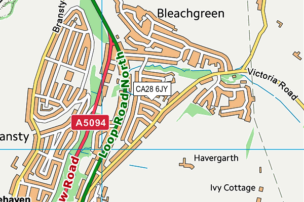 CA28 6JY map - OS VectorMap District (Ordnance Survey)