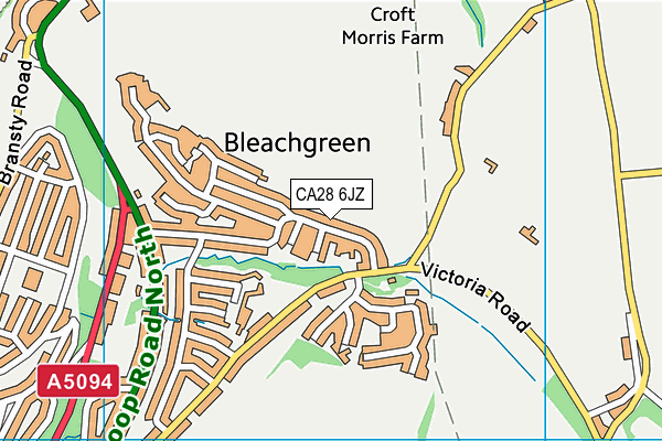 CA28 6JZ map - OS VectorMap District (Ordnance Survey)