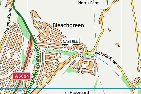 CA28 6LE map - OS VectorMap District (Ordnance Survey)