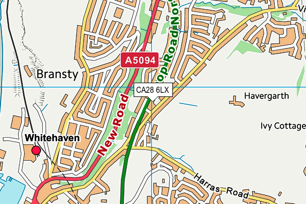 CA28 6LX map - OS VectorMap District (Ordnance Survey)