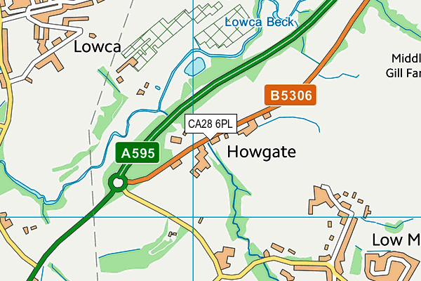 CA28 6PL map - OS VectorMap District (Ordnance Survey)