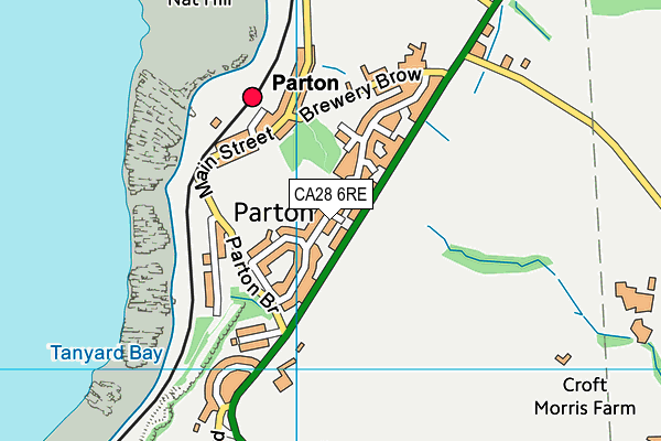 Parton Playing Field  map (CA28 6RE) - OS VectorMap District (Ordnance Survey)