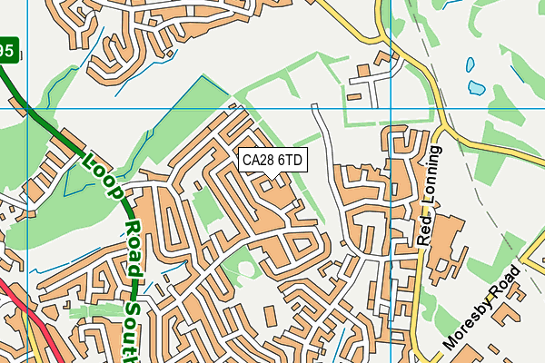 CA28 6TD map - OS VectorMap District (Ordnance Survey)