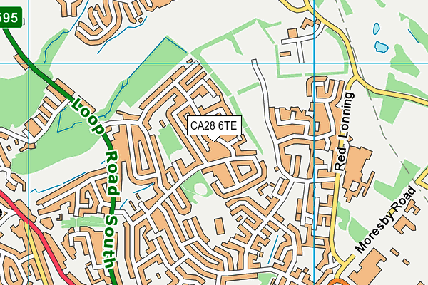 CA28 6TE map - OS VectorMap District (Ordnance Survey)