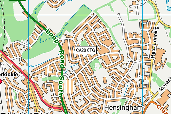 CA28 6TG map - OS VectorMap District (Ordnance Survey)