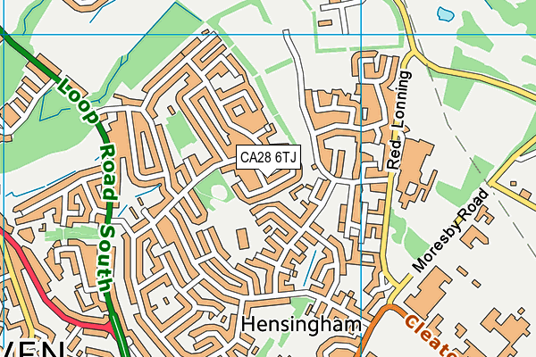 CA28 6TJ map - OS VectorMap District (Ordnance Survey)