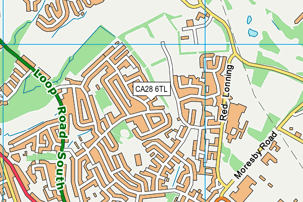 CA28 6TL map - OS VectorMap District (Ordnance Survey)