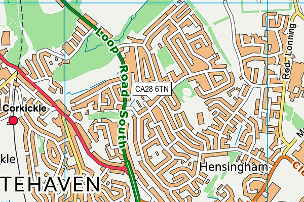 CA28 6TN map - OS VectorMap District (Ordnance Survey)