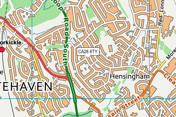 CA28 6TY map - OS VectorMap District (Ordnance Survey)