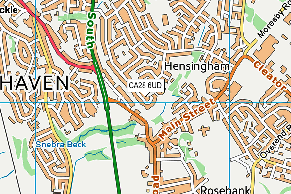 CA28 6UD map - OS VectorMap District (Ordnance Survey)