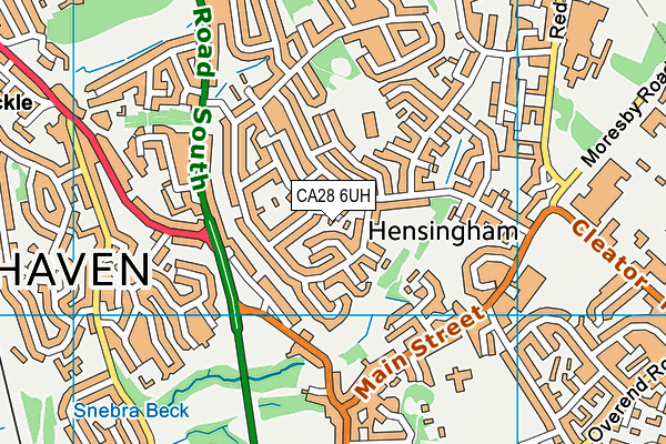 CA28 6UH map - OS VectorMap District (Ordnance Survey)