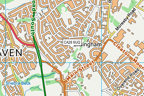 CA28 6UQ map - OS VectorMap District (Ordnance Survey)