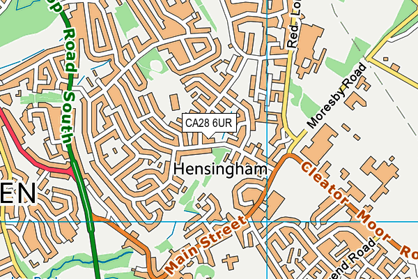 CA28 6UR map - OS VectorMap District (Ordnance Survey)