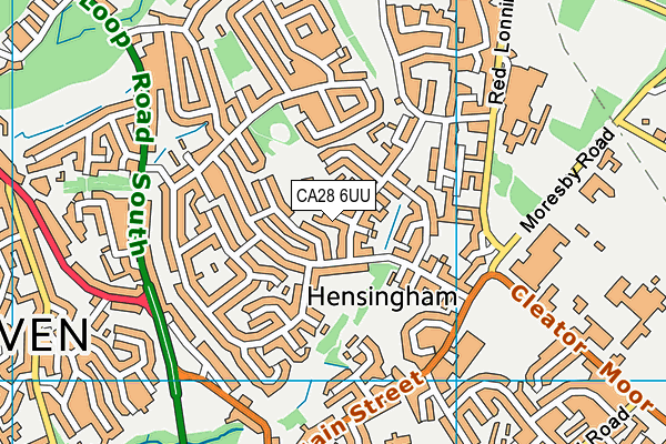 CA28 6UU map - OS VectorMap District (Ordnance Survey)