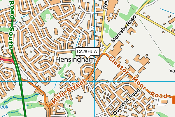 CA28 6UW map - OS VectorMap District (Ordnance Survey)