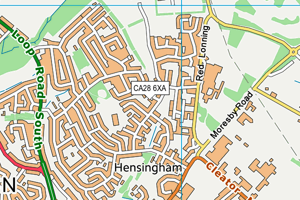CA28 6XA map - OS VectorMap District (Ordnance Survey)