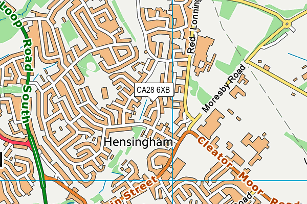 CA28 6XB map - OS VectorMap District (Ordnance Survey)